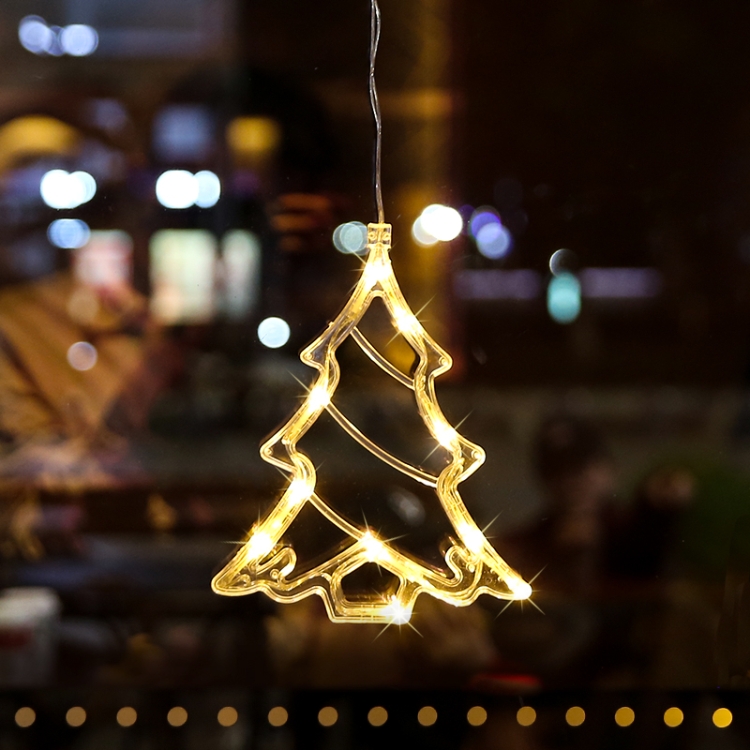 

LED Waterproof Christmas Hanging Light Suction Lamp Warm White Light(Christmas Tree)