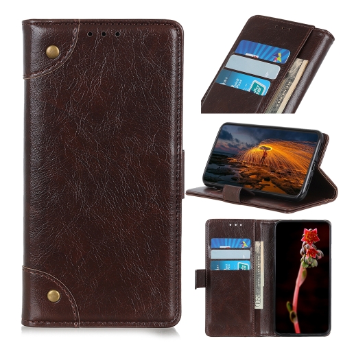 

For Wiko View5 / View5 Plus Copper Buckle Nappa Texture Horizontal Flip Leather Case with Holder & Card Slots & Wallet(Coffee)