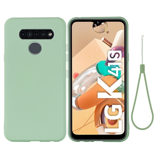 

For LG K51S Pure Color Liquid Silicone Shockproof Full Coverage Case(Green)