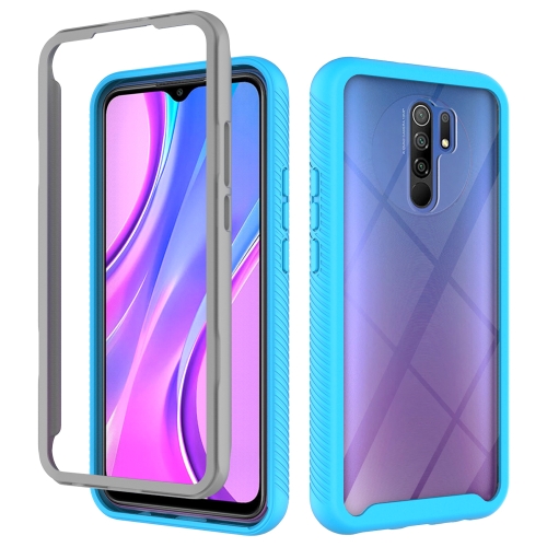 

For Xiaomi Redmi 9 Starry Sky Solid Color Series Shockproof PC + TPU Protective Case(Sky Blue)