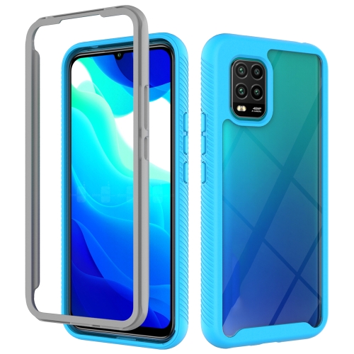 

For Xiaomi 10 Lite 5G Starry Sky Solid Color Series Shockproof PC + TPU Protective Case(Sky Blue)