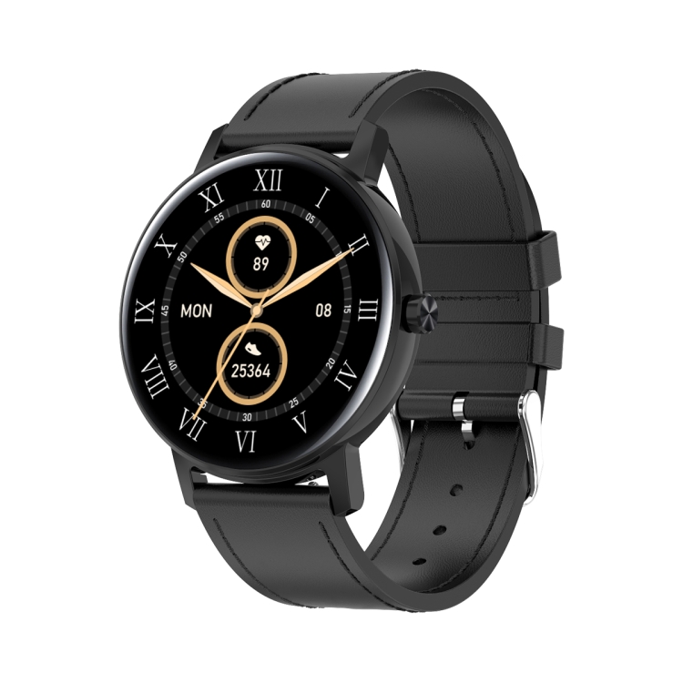 

WB05 1.2 inch AMOLED Color Screen IP67 Waterproof Smart Watch, Support Sleep Monitor / Heart Rate Monitor / Blood Pressure Monitoring, Style:Leather Strap(Black)
