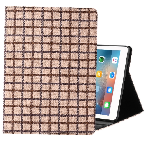 

Woolen Plaid Pattern Horizontal Flip Leather Case with Holder & Sleep / Wake-up Function For iPad Pro 10.5 inch & Air (2019)(Brown)