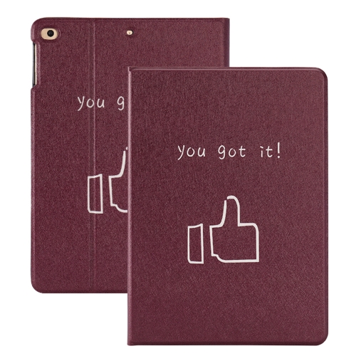 

For iPad Pro 11 (2020) Thumbs Pattern Horizontal Flip Leather Case with Holder & Sleep / Wake-up Function(Wine Red)
