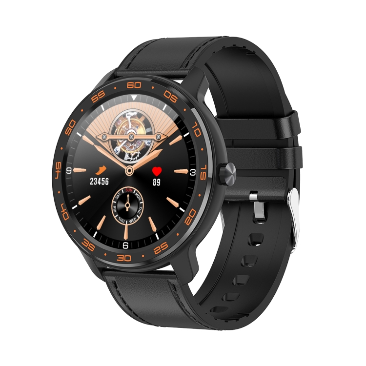 

WB03 1.3 inch TFT Screen IP68 Waterproof Smart Watch, Support Sleep Monitor / Heart Rate Monitor / Blood Pressure Monitoring, Style:Black Bezel(Black Leather Strap)