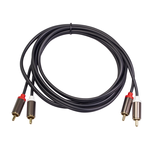 

3660B 2 x RCA to 2 x RCA Gold-plated Audio Cable, Cable Length:2m(Black)