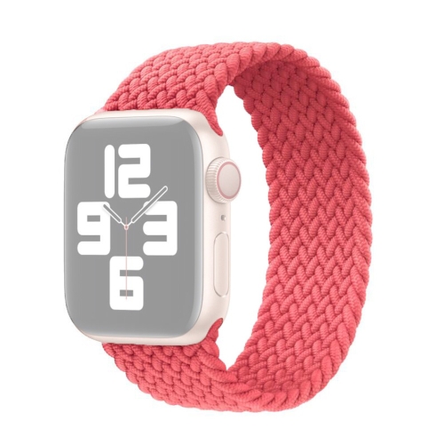 

Nylon Single-turn Braided Watchband For Apple Watch Series 6 & SE & 5 & 4 44mm / 3 & 2 & 1 42mm, Length:S 130mm(Pink)