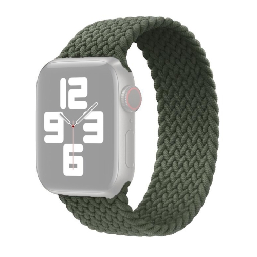 

Nylon Single-turn Braided Watchband For Apple Watch Series 6 & SE & 5 & 4 44mm / 3 & 2 & 1 42mm, Length:L 170mm(Olive Green)