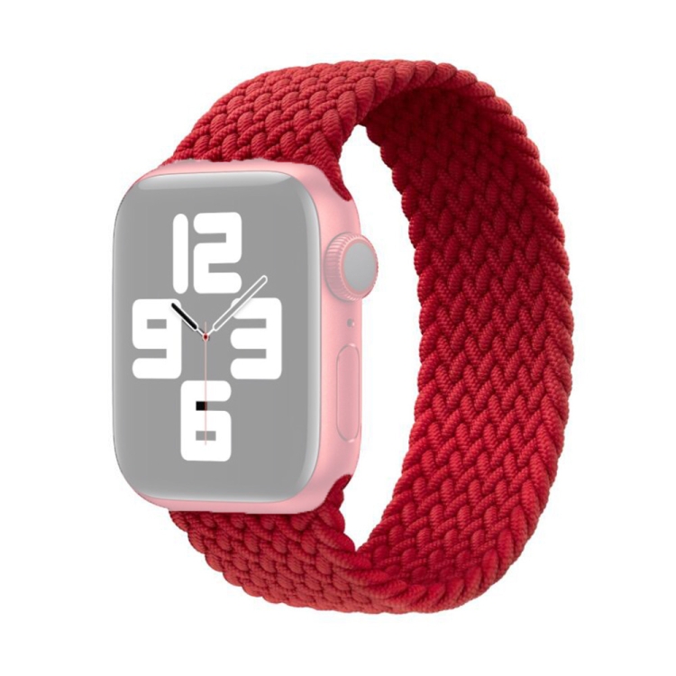 

Nylon Single-turn Braided Watchband For Apple Watch Series 6 & SE & 5 & 4 44mm / 3 & 2 & 1 42mm, Length:L 170mm(Red)