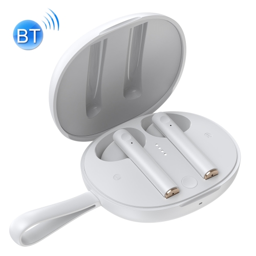

Baseus NGW05-02 Encok TWS Bluetooth 5.0 Side-in-ear Bluetooth Earphone with Charging Box & Lanyard, Support Touch & Wireless Charging & Automatic Detection of Wearing Status(White)