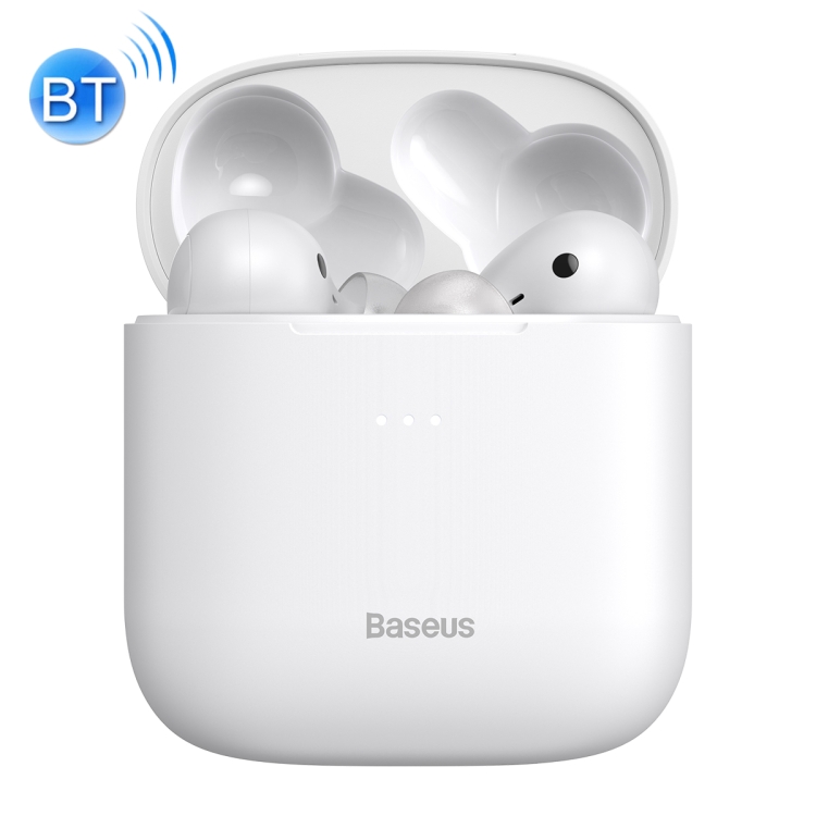 

Baseus NGW06-02 Encok TWS Bluetooth 5.0 Wireless Bluetooth Earphone with Charging Box, Support Touch & Double-side Wireless Charging & Infrared In-ear Sensor(White)