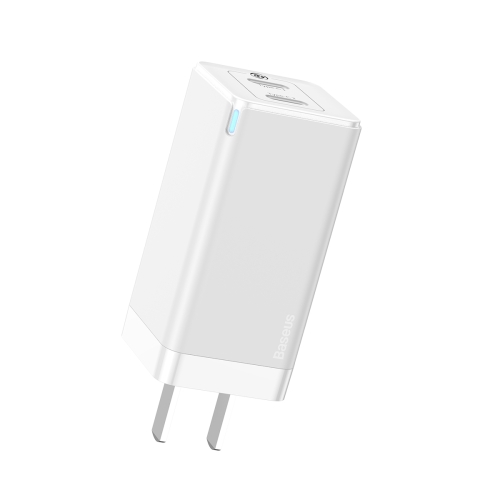 

Baseus CCGAN-W02 45W USB-C / Type-C + USB-C / Type-C GaN2 Quick Charging Travel Charger, CN Plug(White)