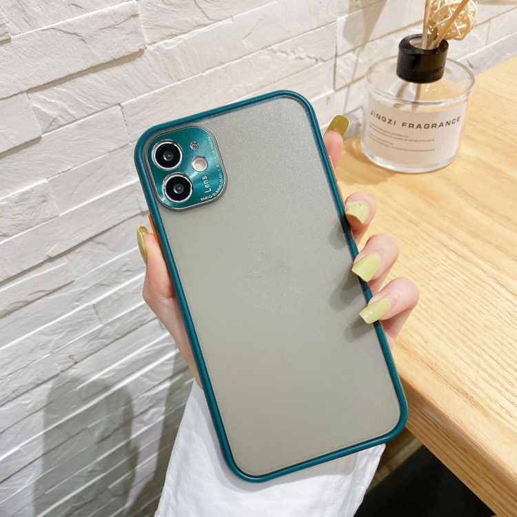 

Electroplating All-Inclusive Pure TPU Protective Case with Metal Lens Cover For iPhone 11 Pro(Dark Green Gray)