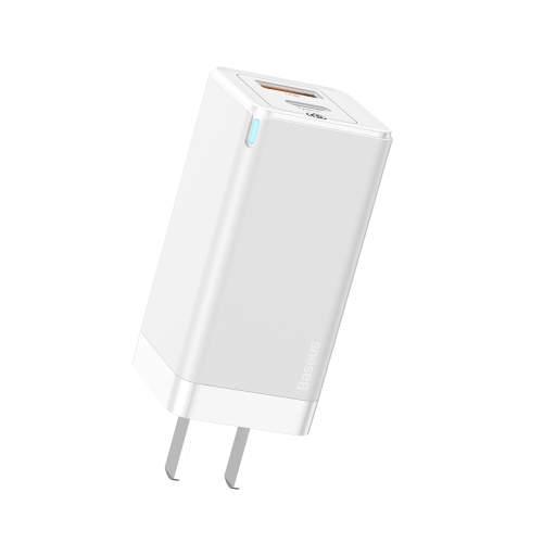 

Baseus CCGAN-X02 45W USB-C / Type-C + USB GaN2 Quick Charging Travel Charger, CN Plug(White)