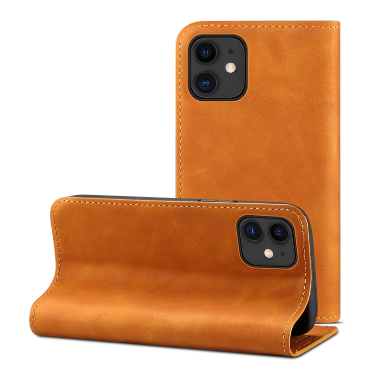 

PU + TPU Horizontal Flip Leather Case with Holder & Card Slots & Wallet For iPhone 12 mini(Khaki)