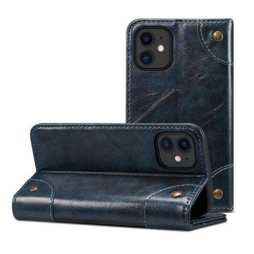

Baroque Simple Horizontal Flip Leather Case with Holder & Card Slots & Wallet For iPhone 12 / 12 Pro(Blue)
