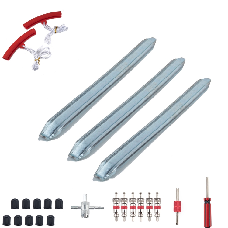 

24 in 1 Car / Motorcycle 12 inch Tire Repair Lifting Tool Pry Bar Lever(with Red Tire Protector)