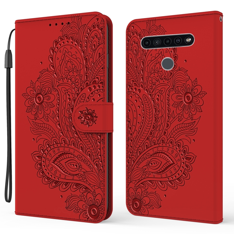 

For LG K41s / K51s 3D Peacock Embossed Pattern Horizontal Flip Leather Case with Holder & Card Slot & Wallet & Lanyard(Red)