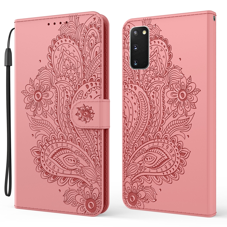 

For Samsung Galaxy S20+ Peacock Embossed Pattern Horizontal Flip Leather Case with Holder & Card Slots & Wallet & Lanyard(Pink)
