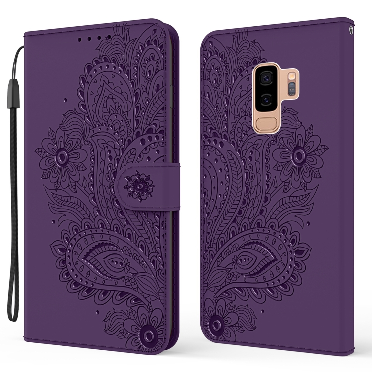 

For Samsung Galaxy S9+ Peacock Embossed Pattern Horizontal Flip Leather Case with Holder & Card Slots & Wallet & Lanyard(Purple)