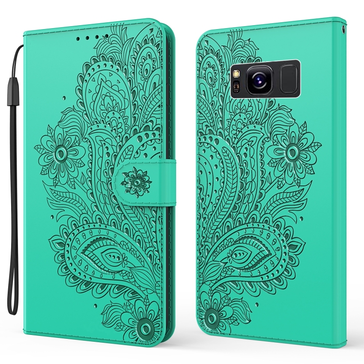 

For Samsung Galaxy S8+ Peacock Embossed Pattern Horizontal Flip Leather Case with Holder & Card Slots & Wallet & Lanyard(Green)