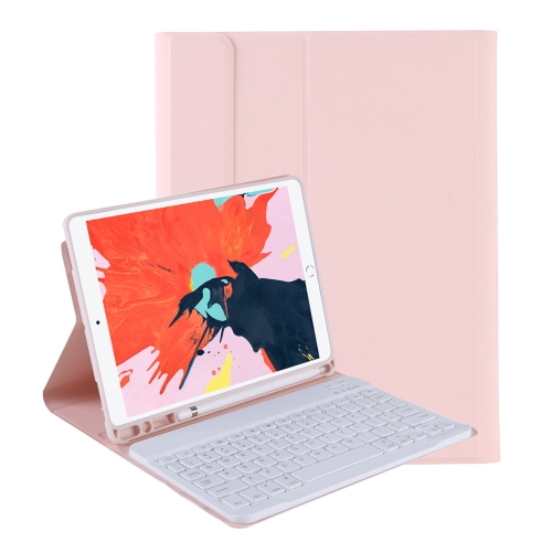 

T098B Integrated Ultra-thin Candy Colors Bluetooth Keyboard Protective Case for iPad Air 4 10.9 inch (2020), with Stand & Pen Slot(Pink)