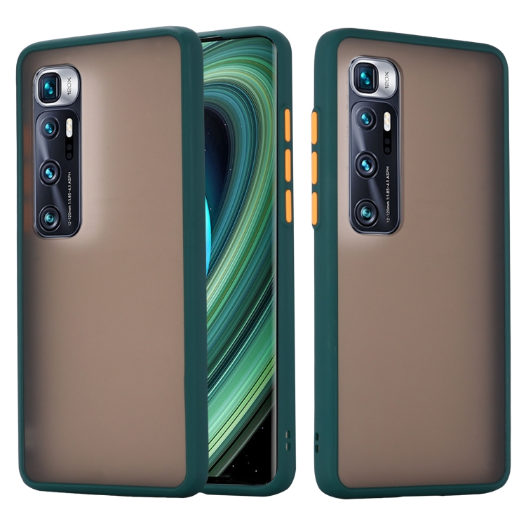 

For Xiaomi Mi 10 Ultra Skin Hand Feeling Series Shockproof Frosted PC+ TPU Protective Case(Dark Green)