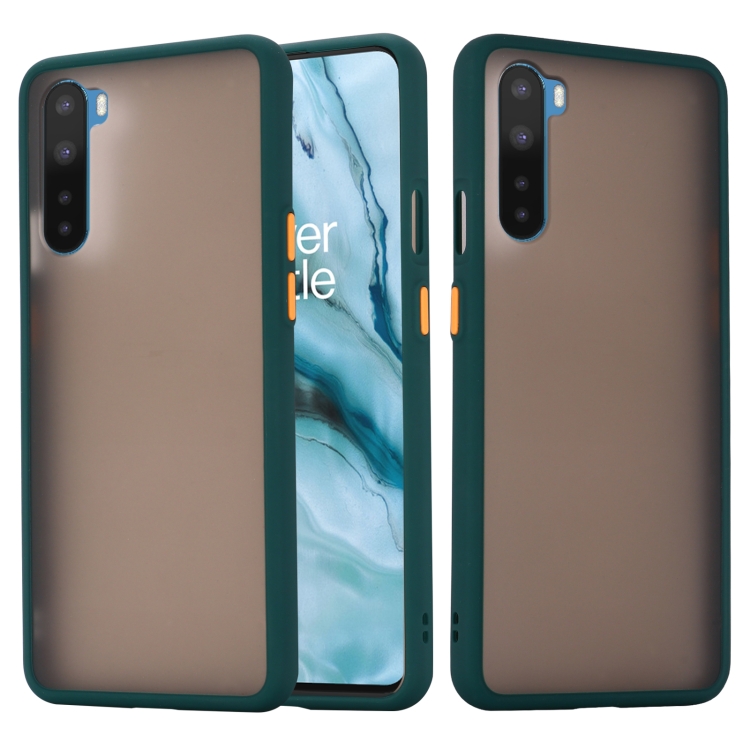 

For OnePlus Nord Skin Hand Feeling Series Shockproof Frosted PC+ TPU Protective Case(Dark Green)