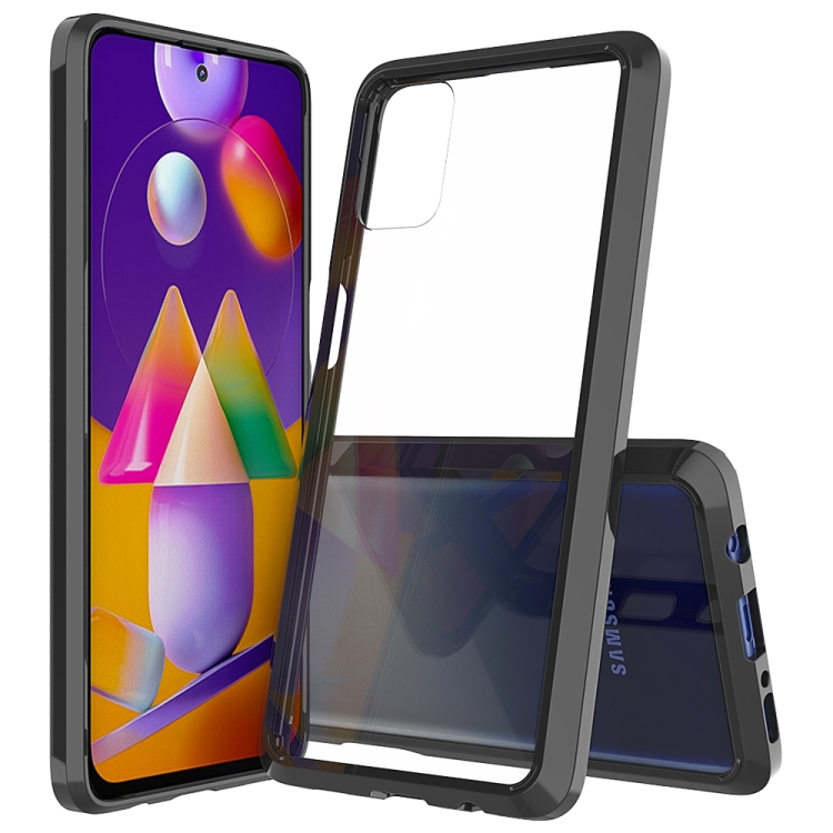 

For Samsung Galaxy M31s Scratchproof TPU + Acrylic Protective Case(Black)