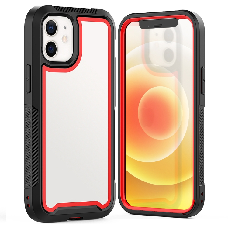 

PC+TPU Color Frame Shockproof Phone Protective Case For iPhone 12 Mini(Red)