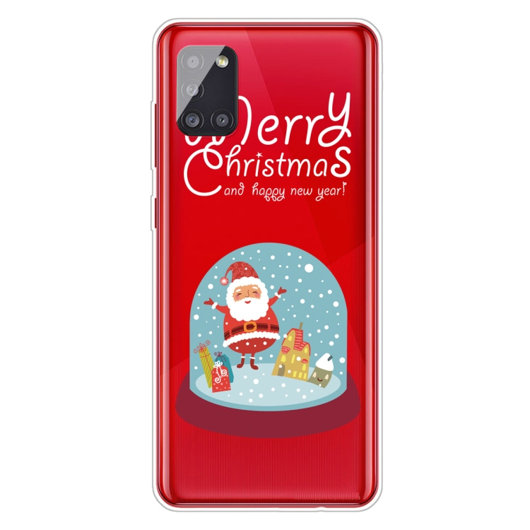 

For Samsung Galaxy A31 Trendy Cute Christmas Patterned Case Clear TPU Cover Phone Cases(Crystal Ball)