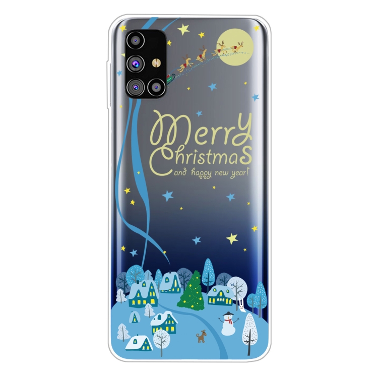 

For Samsung Galaxy M51 Trendy Cute Christmas Patterned Case Clear TPU Cover Phone Cases(Ice and Snow World)