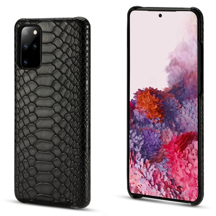 

For Samsung Galaxy S20+ Snakeskin Texture PC + PU Case(Black)