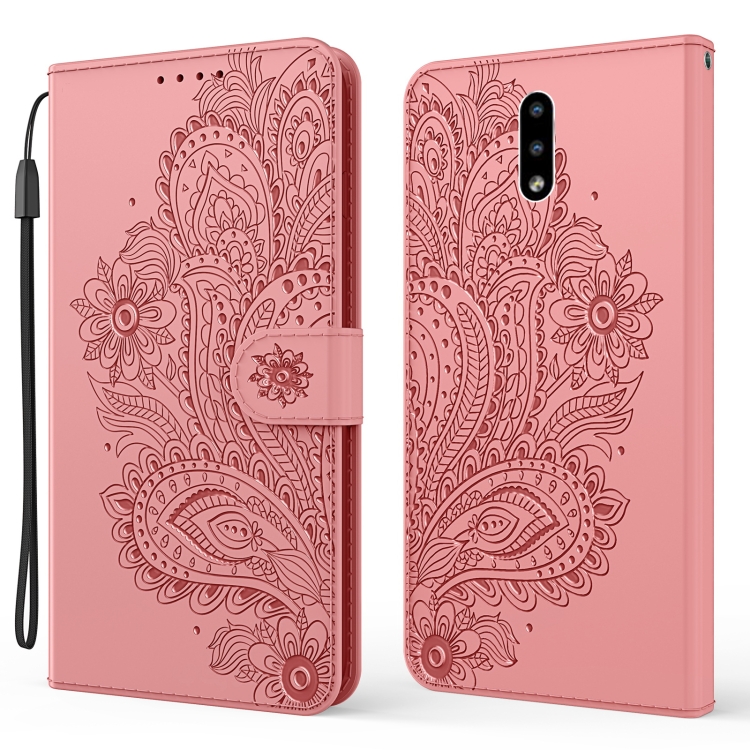 

For Nokia 2.3 Peacock Embossed Pattern Horizontal Flip Leather Case with Holder & Card Slots & Wallet & Lanyard(Pink)