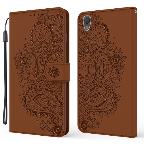 

For Sony Xperia L1 Peacock Embossed Pattern Horizontal Flip Leather Case with Holder & Card Slots & Wallet & Lanyard(Brown)