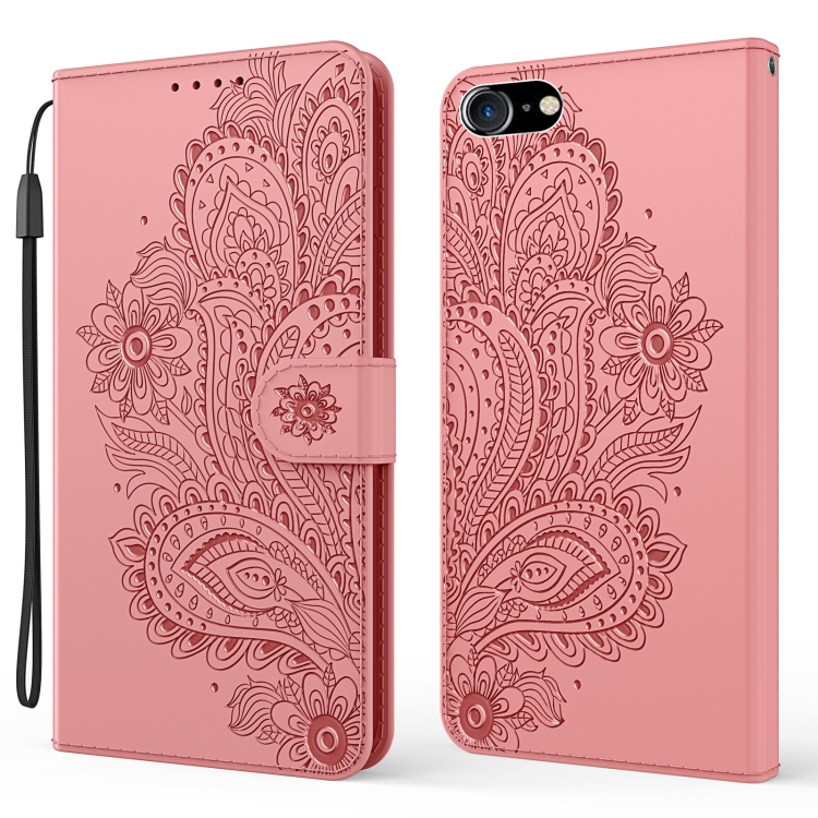 

For iPhone 7 Plus / 8 Plus Peacock Embossed Pattern Horizontal Flip Leather Case with Holder & Card Slots & Wallet & Lanyard(Pink)