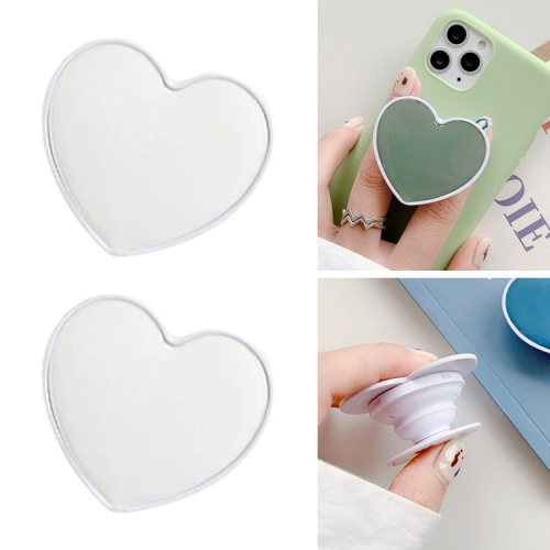 

2 PCS Solid Color Love Airbag Phone Stand Ring Holder(White)