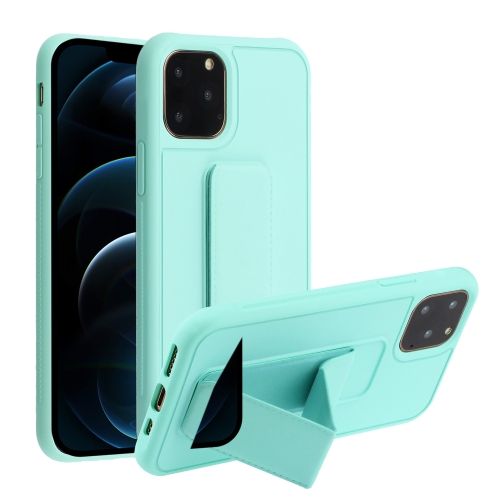

Shockproof PC + TPU Protective Case with Wristband & Holder For iPhone 12 Pro Max(Mint Green)