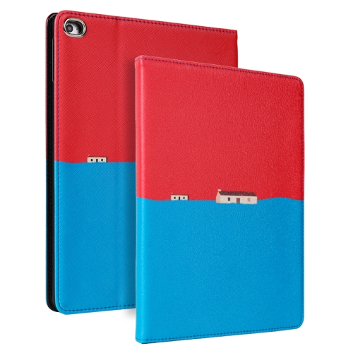

Contrast Color PU Leather Horizontal Flip Leather Case with Holder & Sleep / Wake-up Function For iPad Pro 11 inch (2018)(Red Blue)