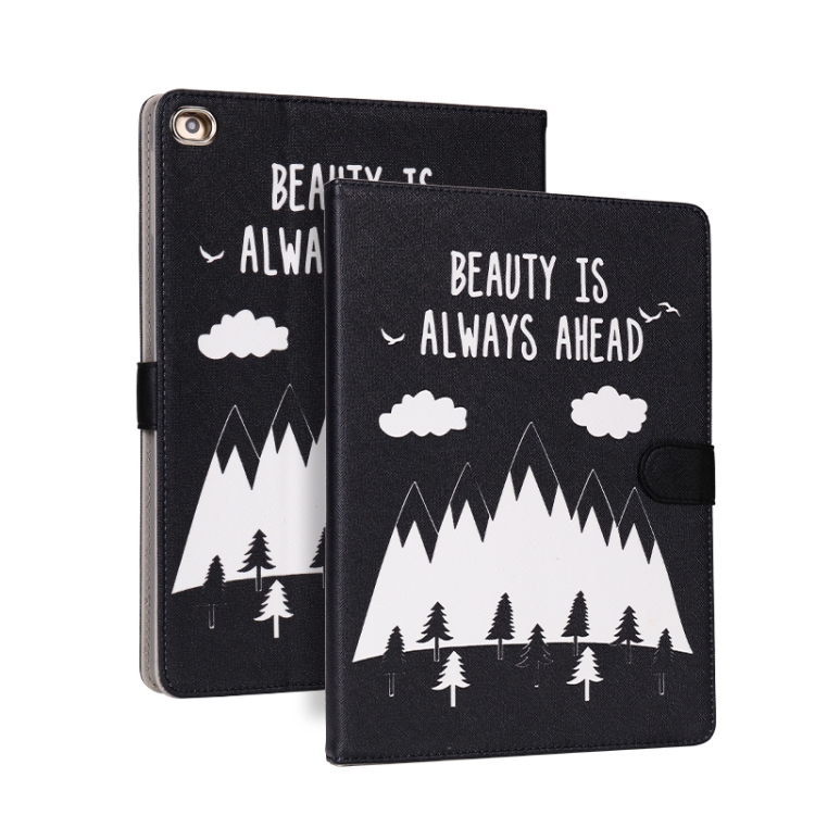 

Color Painting PU Leather Horizontal Flip Leather Case with Holder & Sleep / Wake-up Function For iPad 10.2 & 10.2 (2020)(Black)