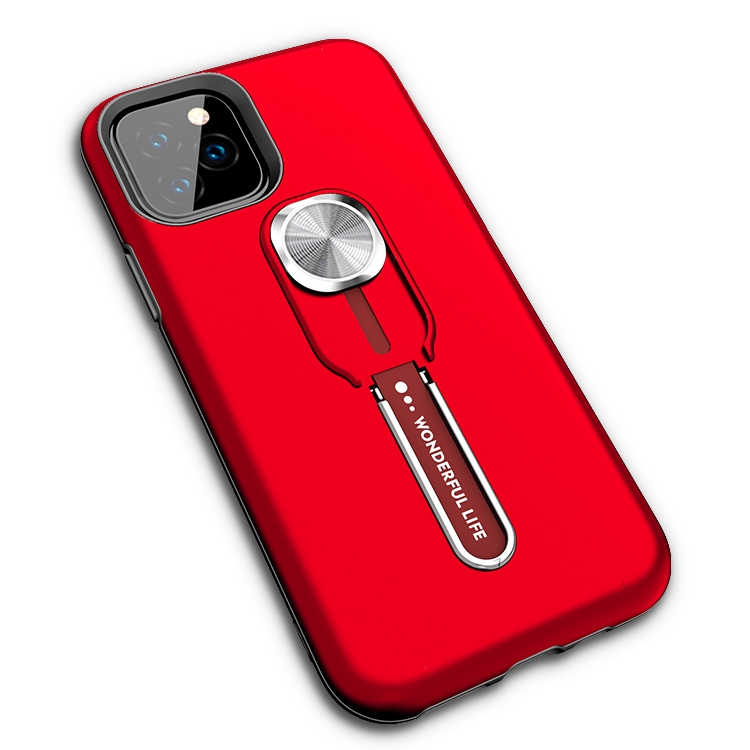 

2 in 1 Shockproof TPU+PC Case with Ring Holder For iPhone 12 Pro Max(Red)