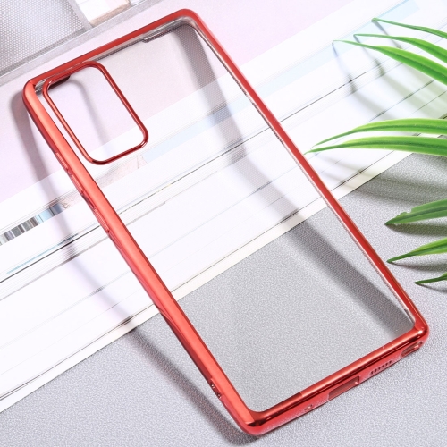 

For Samsung Galaxy S20+ Ultra-thin Plating TPU Protective Soft Case(Red)