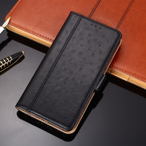 

For Huawei P30 Lite Ostrich Texture PU + TPU Horizontal Flip Leather Case with Holder & Card Slots & Wallet(Black)