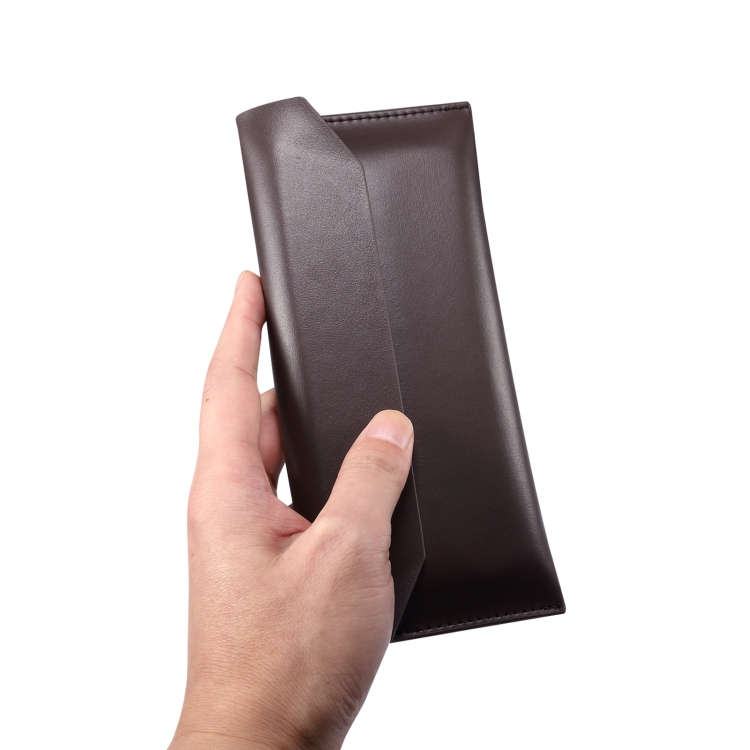 

Magnetic Genuine Leather Horizontal Flip Protective Case for 6.1-6.7 inch Smartphones(Dark Gray)