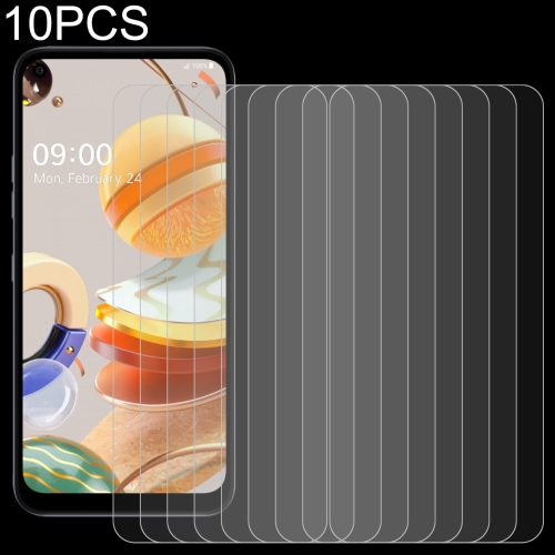 

For LG Q61 10 PCS 0.26mm 9H 2.5D Tempered Glass Film