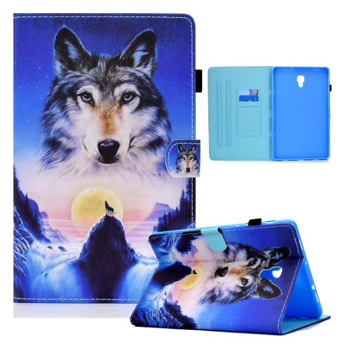 

For Samsung Galaxy Tab A 10.5 T590 Colored Drawing Horizontal Flip Leather Case with Holder & Card Slots & Sleep / Wake-up Function(Wolf)