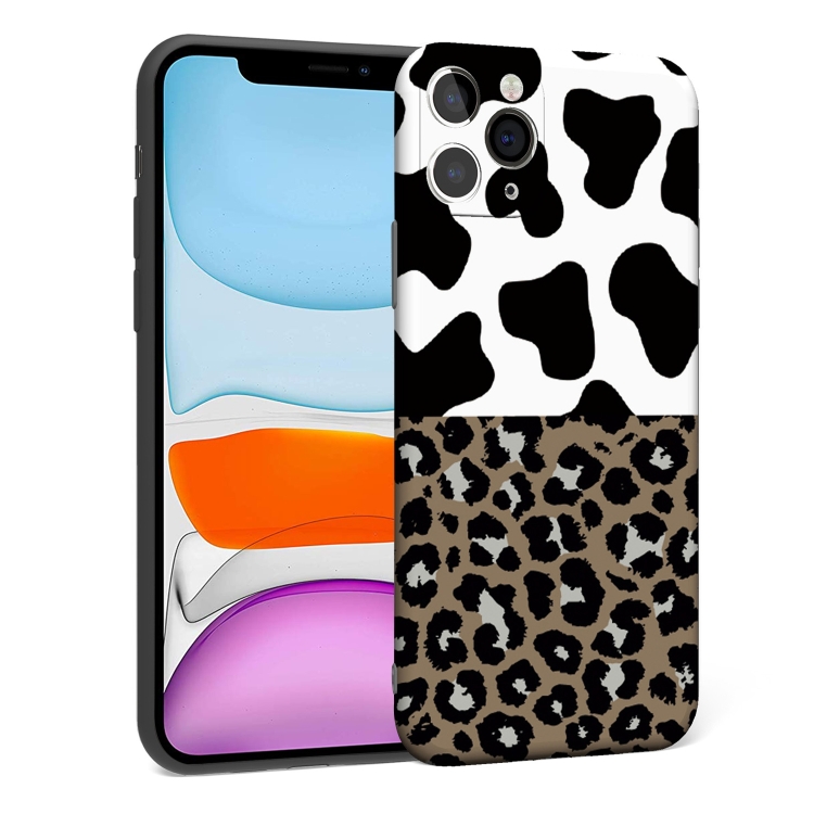 

Precision Hole Shockproof Protective Case For iPhone 11(Leopard + Milk Cow)