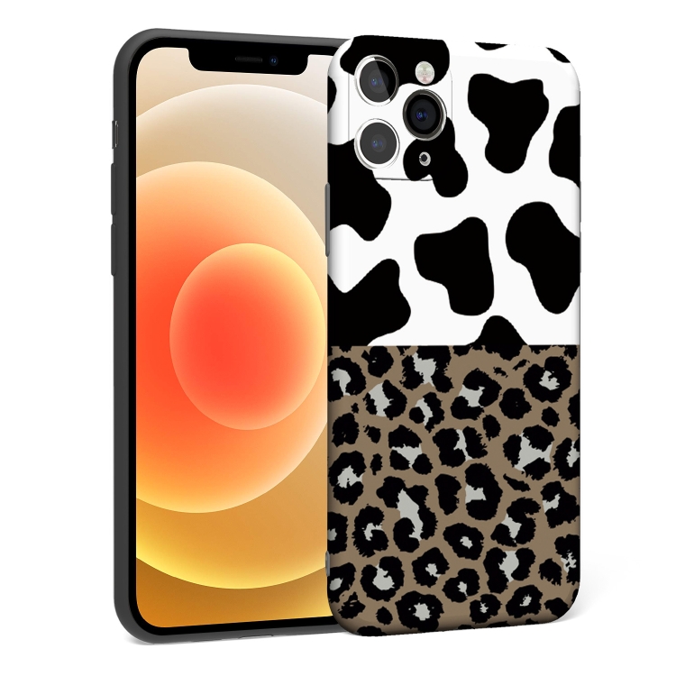 

Precision Hole Shockproof Protective Case For iPhone 12 mini(Leopard + Milk Cow)