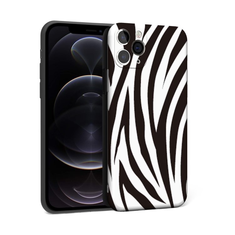 

Precision Hole Shockproof Protective Case For iPhone 12(Zebra)