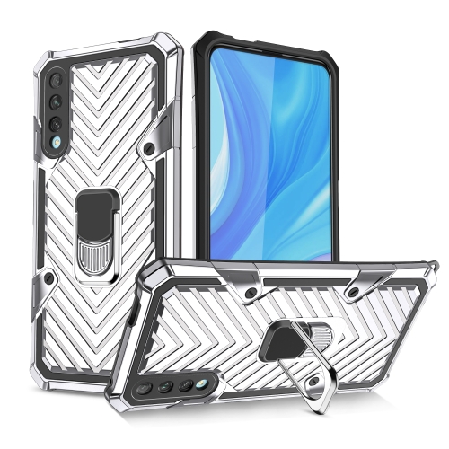 

For Huawei Y9s Cool Armor PC + TPU Shockproof Case with 360 Degree Rotation Ring Holder(Silver)